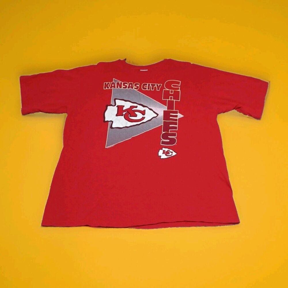 Vintage 1994 Kansas City Chiefs Shirt XL Made in USA Starter Tag NFL Single Stit